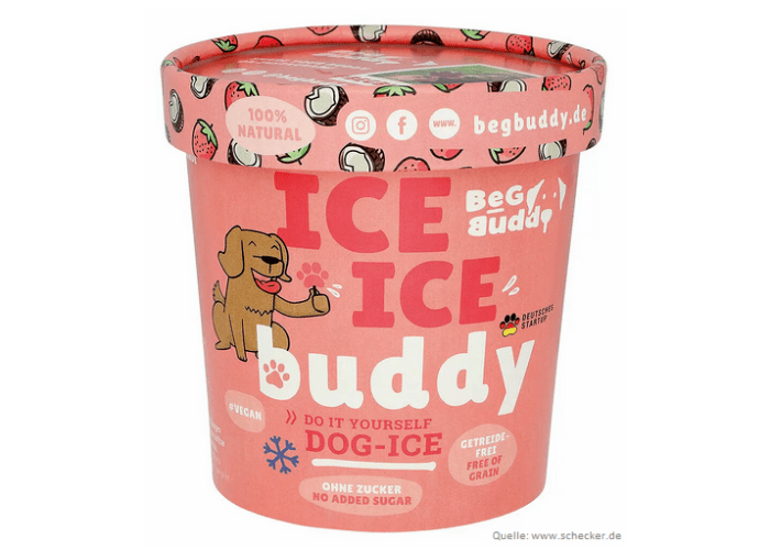 ICE ICE Buddy Hundeeis - Kokos-Erdbeere 