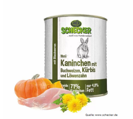 Schecker Menü - Kaninchen mit Buchweizen 820g