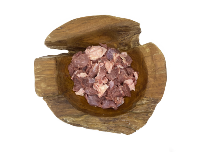 Putenoberkeulenfleisch mit Haut geschnitten 500g